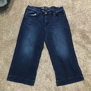 Mossimo High Rose Wise Leg Cropped Jeans Size 16